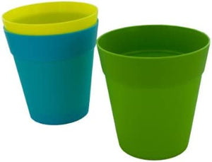 bulk buys Colorful Plastic Flower Pot - Pack of 72