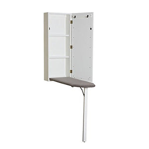 Upton Home Wall- Mounted Ironing Board and Storage Center Keeps Everything Conveniently Located in One Space- Saving Area