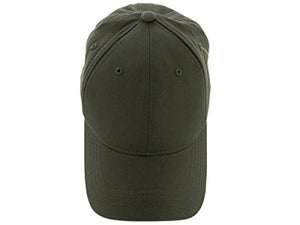 Olive Green Paneled Baseball Cap - Pack of 20