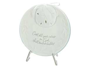 bulk buys Decorative Porcelain God Is The Anchor Plate With Stand - Pack of 18