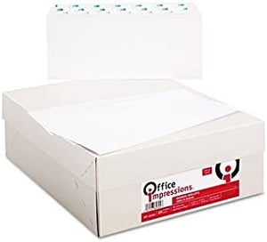 Office Impressions Peel Seal Strip Business Envelope, Number 10, White, 500/Box (82304) by Office Impressions