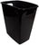 Easy to Carry 8.8-Gallon Polished Handled Open Rectangle Waste Can for Indoor, Black