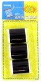 Bulk Buys HC081-96 Black Sewing Thread Set with 3 Thread Spools - Pack of 96