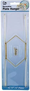 Large Brass-Plated Decorative Plate Hanger - Pack of 48
