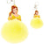 bulk buys Disney Princess Belle Pom Pom Keychain - Pack of 48