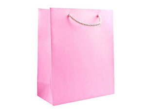 bulk buys Medium Solid Pink Gift Bag - Pack of 48