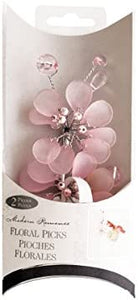 Frosted Pink Bouquet Floral Picks-Package Quantity,24