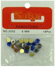 18 pc 6mm sapphire rhinestones with mounts - Pack of 96