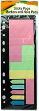 Sticky Page Markers and Note Pads, Case of 96