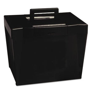 o Pendaflex o - Portable File Box, Letter, Plastic, 14-7/8 x 11-3/4 x 11-1/4, Black