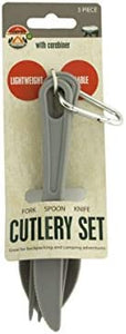 Camping Cutlery Set With Carabiner - Pack of 18