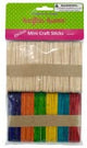 Bulk Buys CC536 Multi-colored mini craft sticks Case of 25