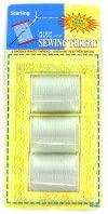 Bulk Buys HC082-24 1-1/2&quot; White Sewing Thread Set - Case of 24