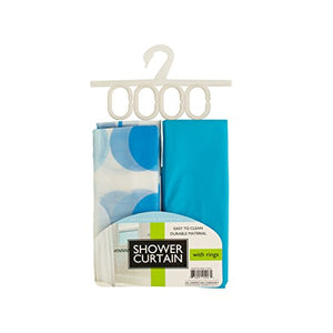 Shower Curtain with Liner &amp; Rings Set-Package Quantity,6
