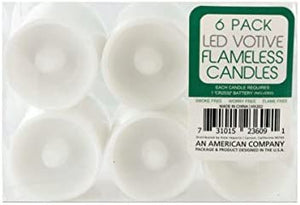 Flameless Small LED Votive Candles Set - Pack of 12