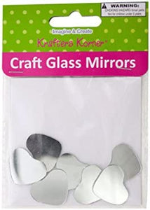 Mini Heart Shape Craft Glass Mirrors - Pack of 36