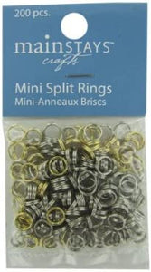 Mini split rings assortment of 200-Package Quantity,36