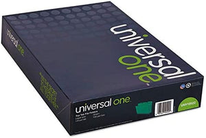 Universal 10522 File Folders, 1/3 Cut One-Ply Tab, Legal, Bright Green/Light Green, 100/Box