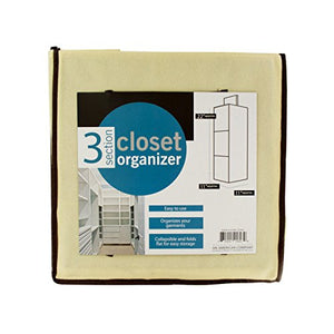 3 Section Closet Organizer - Pack of 16
