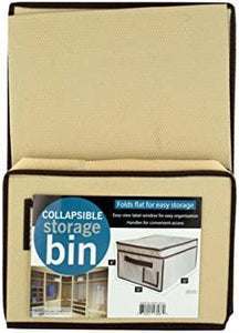 Collapsible Storage Bin With Lid - Pack of 18