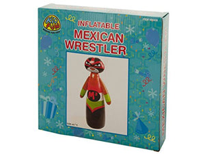 Inflatable Mexican Wrestler Punching Bag - Pack of 12