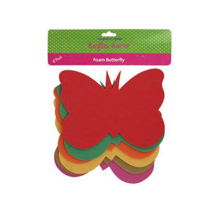 Bulk Buys 6 Pack foam butterfly craft shapes Case Of 24