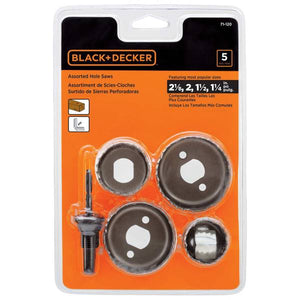 Black & Decker 5-Piece Hole Saw Assortment Set