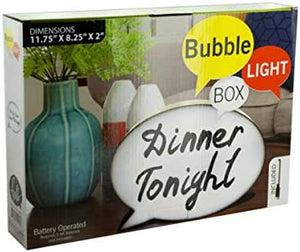 bulk buys Bubble Light Box Message Board with Marker - Pack of 2