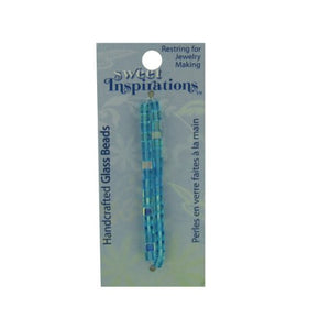 Small cube glass beads&#44; turquoise - Pack of 120