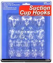 Large Set Suction Cup Hooks, Case of 48