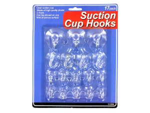 Large Set Suction Cup Hooks, Case of 72