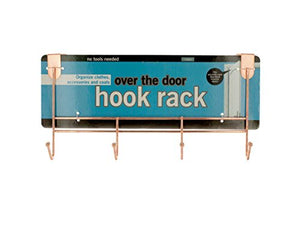 bulk buys Copper Color Over the Door Hook Rack - Pack of 4