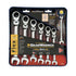 GearWrench 7-Piece 72-Tooth 12 Point Flex Head Ratcheting Combination Wrench Set