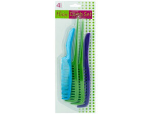 Bulk Buys Stylish Plastic Handle Comb Value Pack Pack Of 12