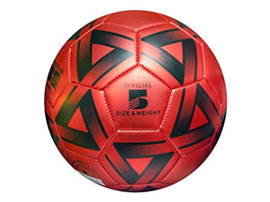 bulk buys Size 5 Metallic Red Black Soccer Ball - Pack of 2