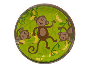 Small Monkeyin' Around Party Plates Set - Pack of 72