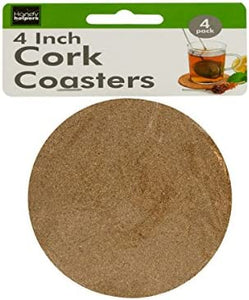 Handy Helpers Cork Beverage Coasters Set - Pack of 48