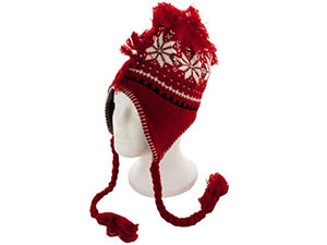 Insulated Winter Design Knit Hat with Fringe - Pack of 8