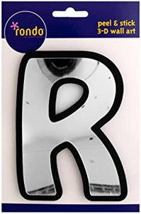 Bulk Buys Letter R Peel &amp; Stick Mirror Wall Decor 72-PK