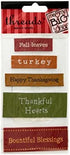 Bulk Buys Thanksgiving Woven Labels (Set of 24)