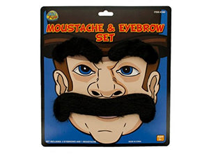 Novelty Moustache &amp; Eyebrows Set - Pack of 60