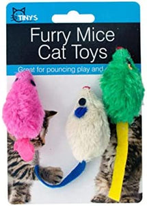 Furry Mice Cat Toys Set - Pack of 54