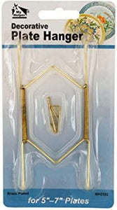 Small Brass-Plated Decorative Plate Hanger - Pack of 48