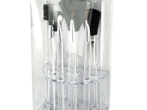 Clear Cosmetic Brush Set In Organizer - Pack of 4