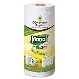 Marcal Small Steps Absorbent two-ply to absorb 100% Premium Recycled Paper Towels - MRC6709