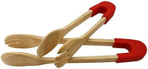Natural-colored Rayon from Bamboo 12-inch Serving Tongs (Set of 2)