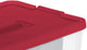 Sterilite 1427 Stack & Carry 2 Layer 24 Ornament Storage Box, Red Lid and Handle, See-through layers