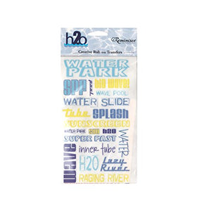 Water Park Creative Rub-on Transfers - Pack of 48
