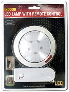 Indoor LED Lamp with Remote Control - Pack of 4