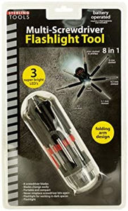 Sterling 8-in-1 Multi-Screwdriver Flashlight Tool - Pack of 12